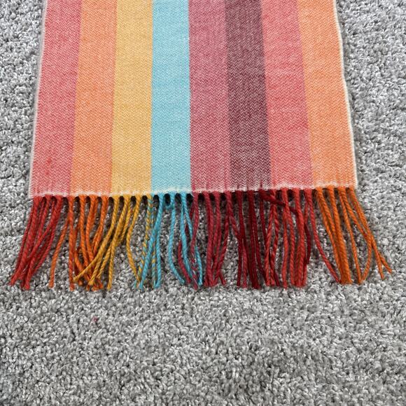 100% cashmere scarf - made in England 64”x12” (70”x12”)Rainbow Colors Theme - Picture 3 of 8